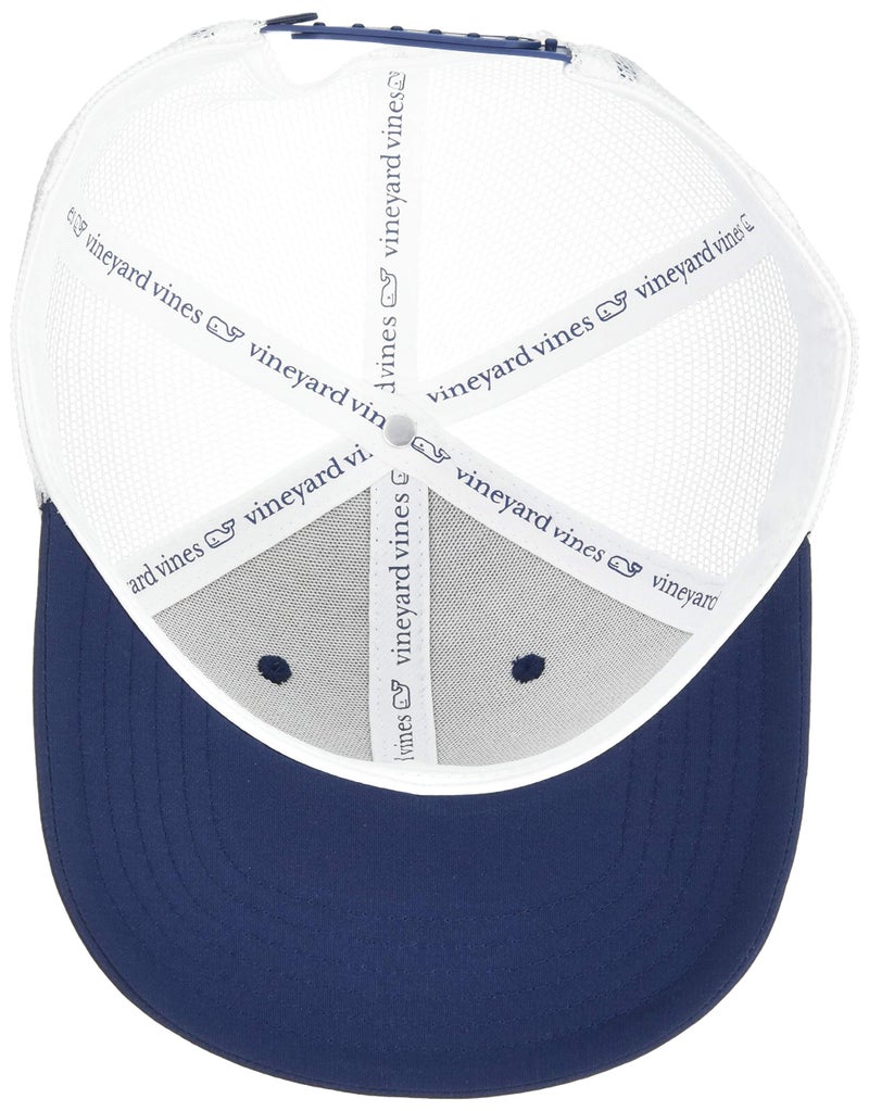 vineyard vines Men's Whale Dot Performance Trucker Hat, Blue Blazer, One Size - Image 2